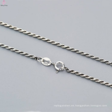 El último 925 collar de cadena de plata pura giro diseño